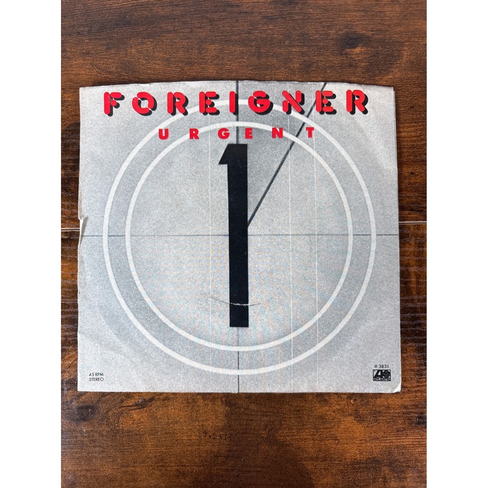 Foreigner Urgent Girl On The Moon 45 RPM 7" Vinyl Single 1981 Atlantic 3831 Slev